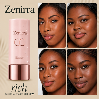 summer skin essentials - CC color-correcting tinted serum + creaseless SPF 30 mineral setting powder