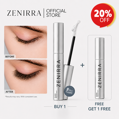 Zenirra™ Eyelash Growth Serum | Longer, Fuller Looking Lashes | Buy 1 Get 1 FREE + Up to 20% OFF