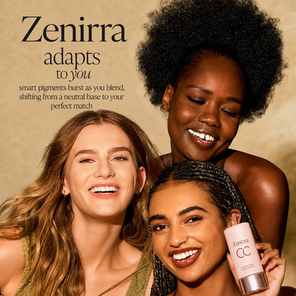 summer skin essentials - CC color-correcting tinted serum + creaseless SPF 30 mineral setting powder