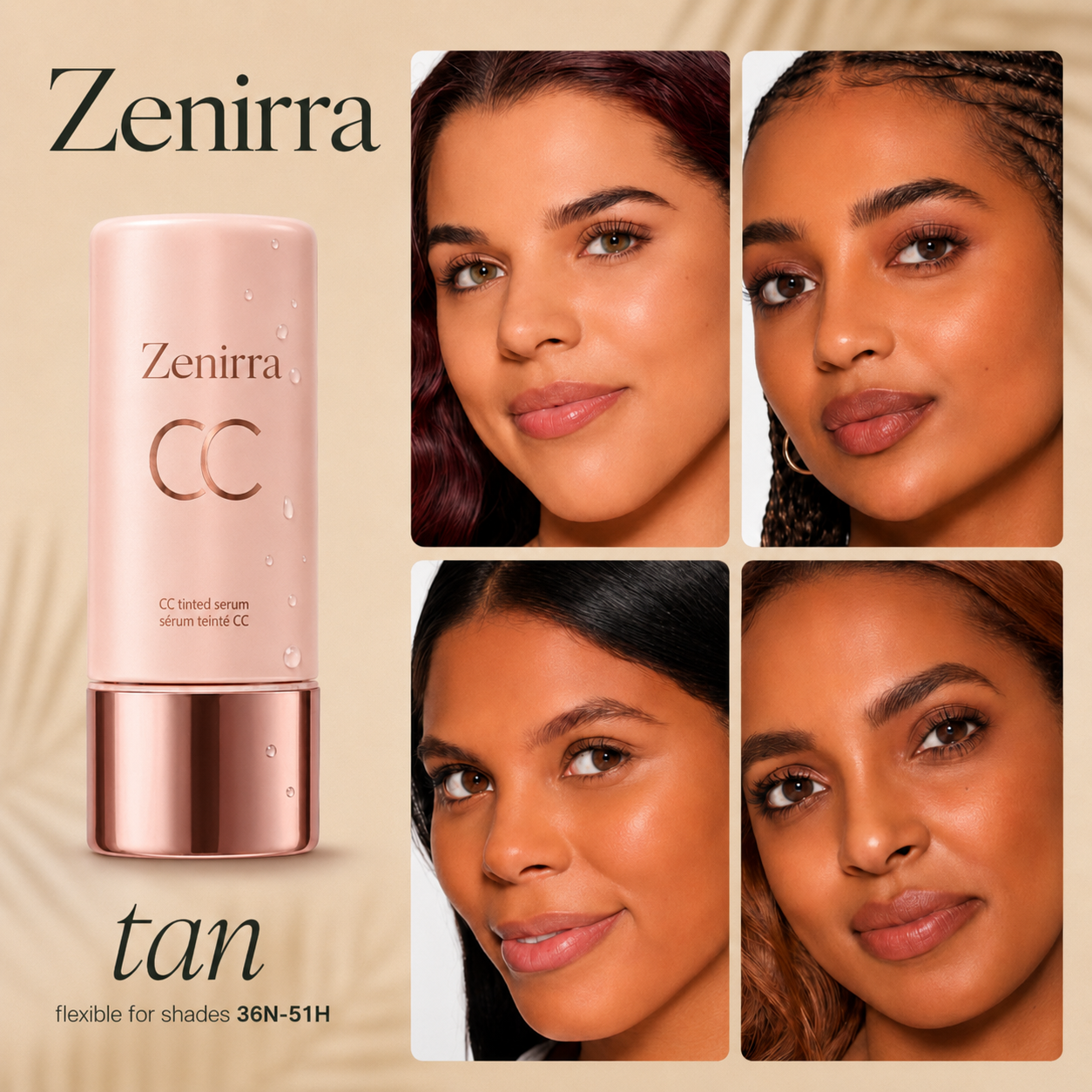 summer skin essentials - CC color-correcting tinted serum + creaseless SPF 30 mineral setting powder